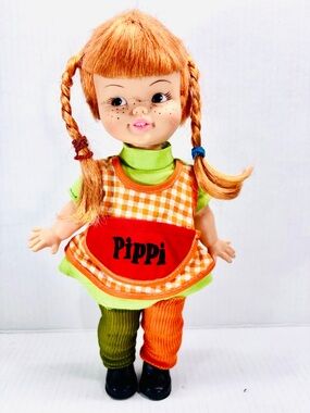 Horsman Pippi Longstocking Doll 1972 Original Outfit Vintage